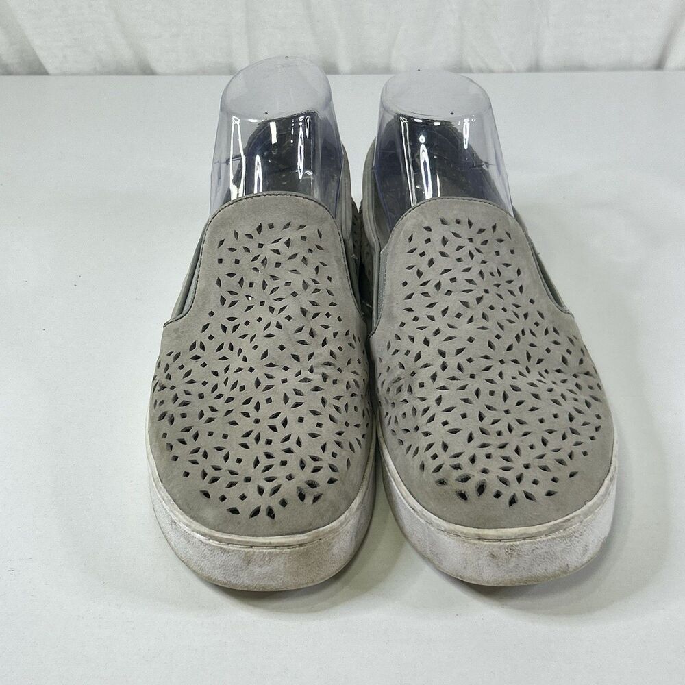 Vionic Splendid Midi Perforated Slip On Gray Sneaker Shoe Women Size 9 Preppy